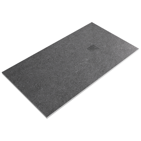 Receveur de douche Imagine XLIFE Granite Anthracite 140x90cm 90x140x2.4cm, Gel Coat, pour intérieur et extérieur