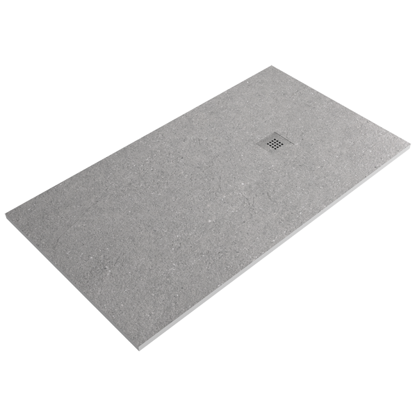 Receveur de douche Imagine XLIFE Granite Grey 110x90cm 110x90x2.4cm, Gel Coat, pour intérieur et extérieur