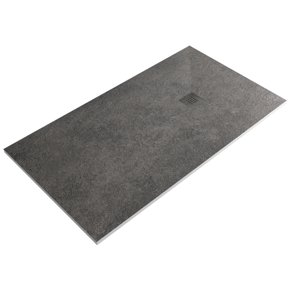 Receveur de douche Imagine XLIFE Granite Anthracite 120x90cm 90x120x2.4cm, Gel Coat, pour intérieur et extérieur