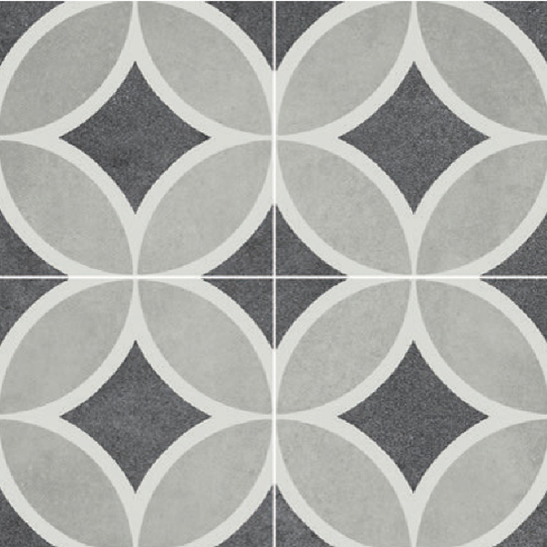 Carrelage aspect carreaux de ciment Toscana 45 x 45cm, Grès cérame, pour intérieur et extérieur
