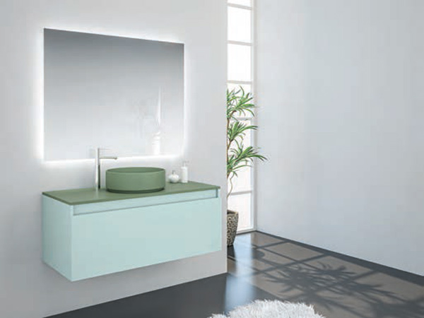 Ensemble Meuble LeMans Bath Ceniza 60cm (1tiroir) 60 x 40cm, Melaminé, pour intérieur et extérieur