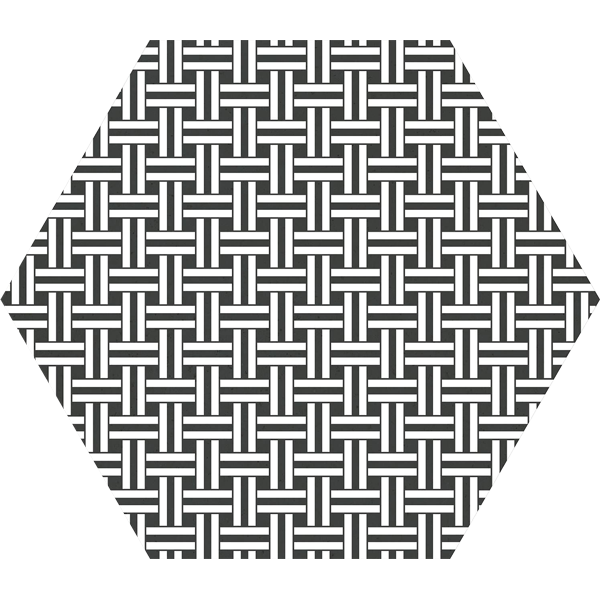 Carrelage Hexagonal Moma White 25 x 22cm, Grès cérame, pour intérieur et extérieur