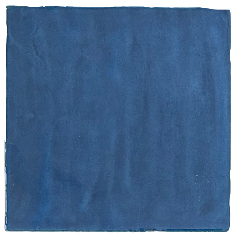 Faience Zellige Nador Mix Blue castille crackle GL 11.5x11.5cm 11.50 x 11.50cm, Pate blanche, pour intérieur