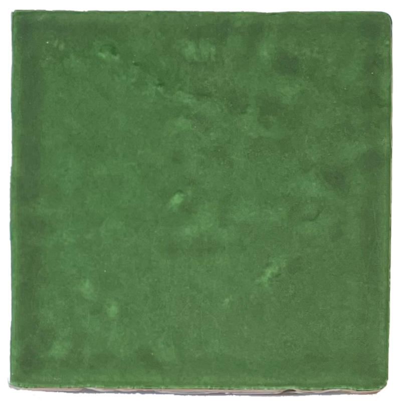 Faience Zellige Nador Mix Green emerald glossy 11.5x11.5cm 11.50 x 11.50cm, Pate blanche, pour intérieur