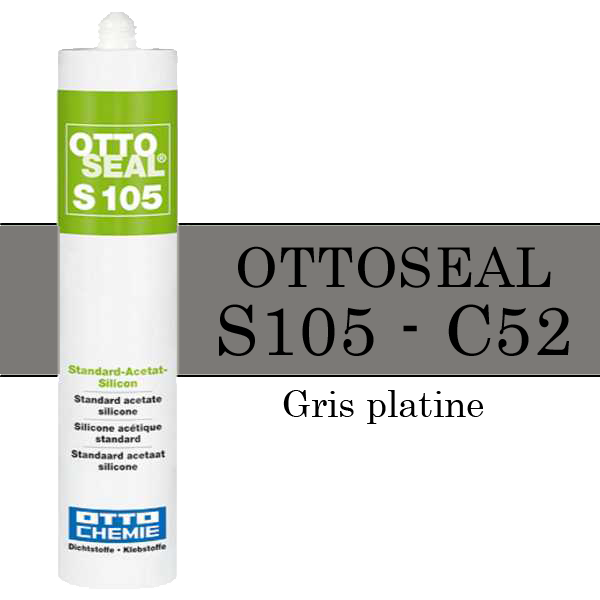 Silicone OTTOSEAL S105 - Gris platine C52 - 310ml