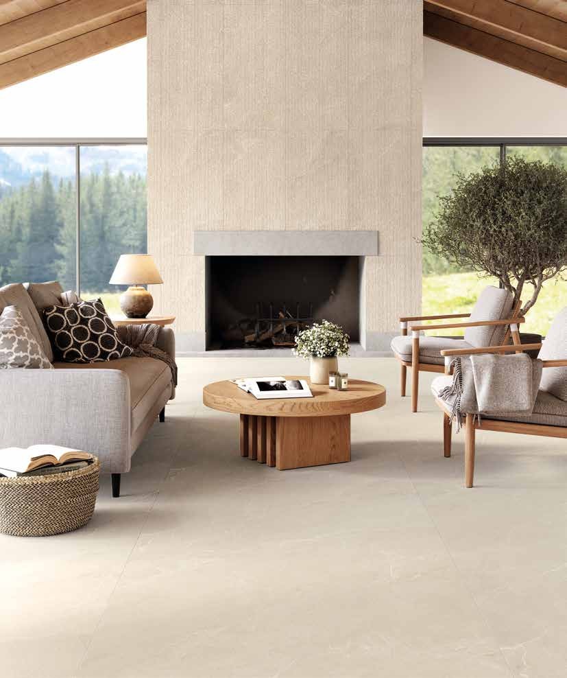 Carrelage Cortina Stone Sabbia 61x61cm 61 x 61cm, Ciment, pour intérieur et extérieur
