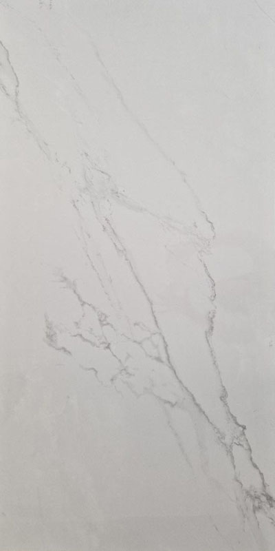 Carrelage brillant Trento marbre gris 60x120cm 120 x 60cm, Grès cérame, pour intérieur et extérieur
