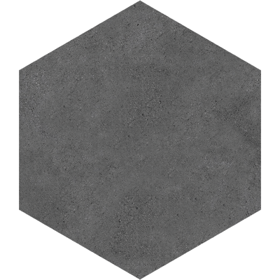 Vintage Hexagonal marengo 25 x 22cm, Grès cérame, pour intérieur et extérieur