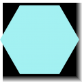 Carrelage hexagonal Basic Aqua