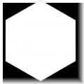Basic White Hexagonal 25cm