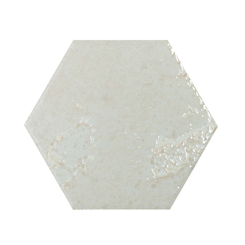 carrelage hexagonal Alma Blanco 15 x 13cm, Grès cérame, pour intérieur et extérieur