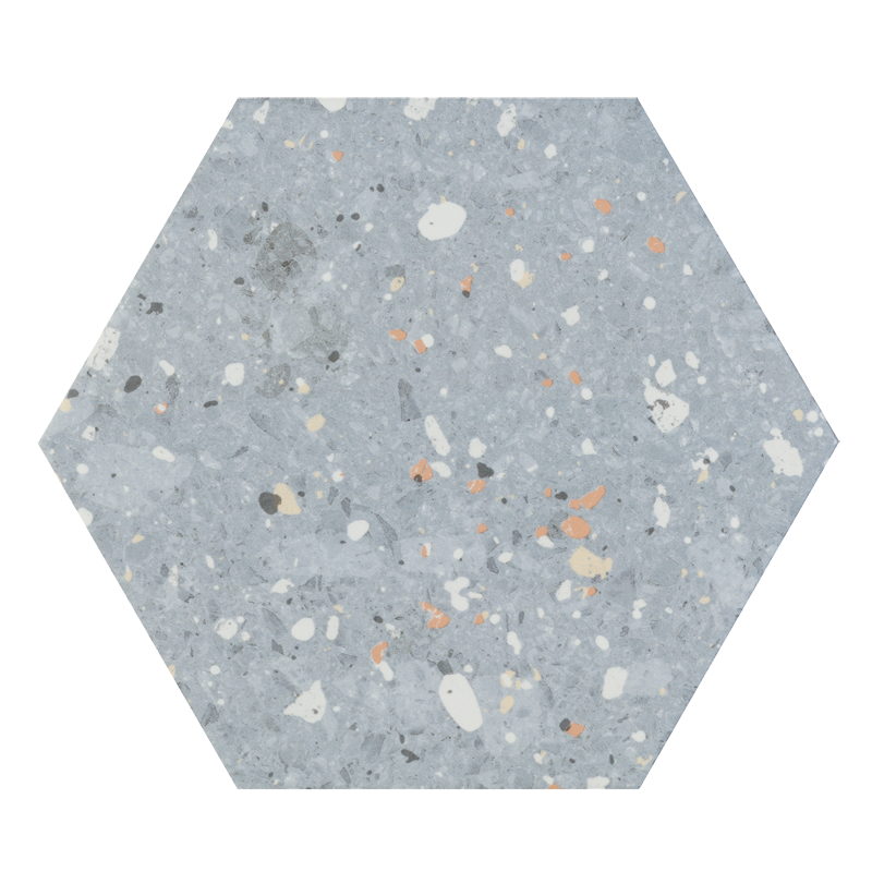 carrela hexagonal Arousa Azul 29 x 25.8cm, Ciment, pour intérieur et extérieur