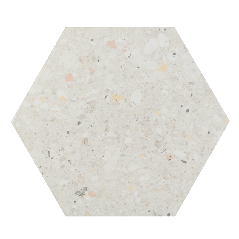carrela hexagonal Arousa Blanco 29 x 25.8cm, Ciment, pour intérieur et extérieur