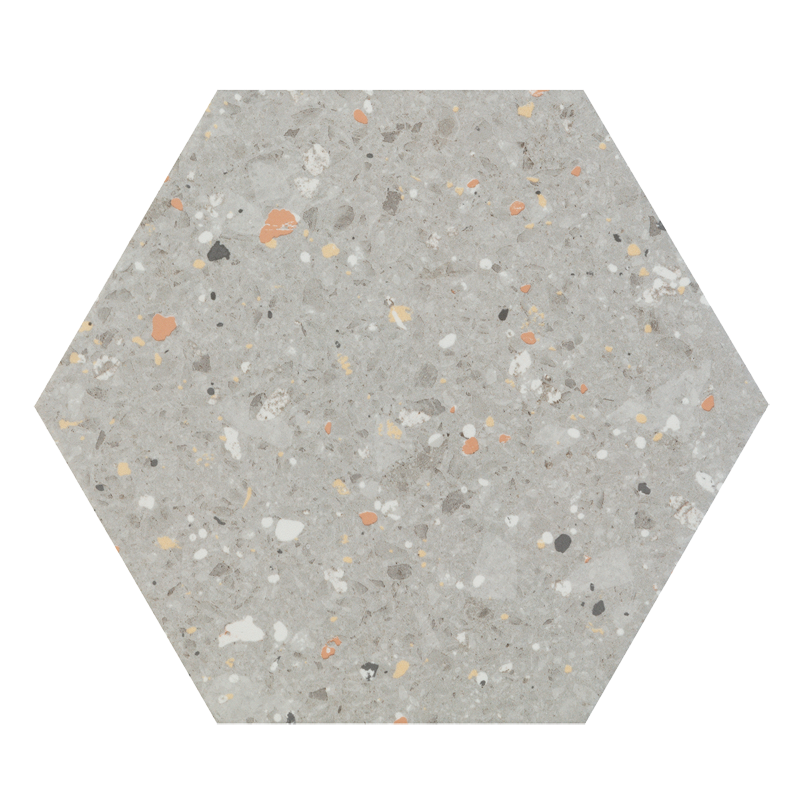carrela hexagonal Arousa Gris 29 x 25.8cm, Ciment, pour intérieur et extérieur