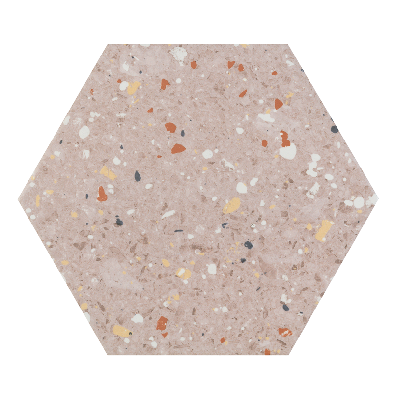 carrela hexagonal Arousa Rosa 29 x 25.8cm, Ciment, pour intérieur et extérieur