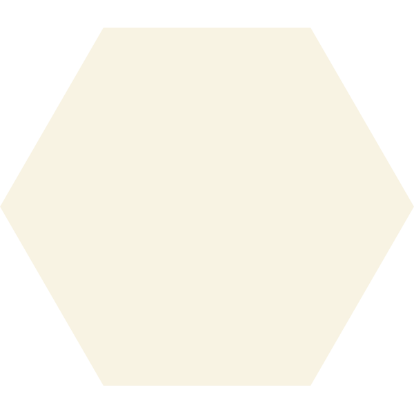Carrelage hexagonal Basic Cotton 25 x 22cm, Grès cérame, pour intérieur et extérieur