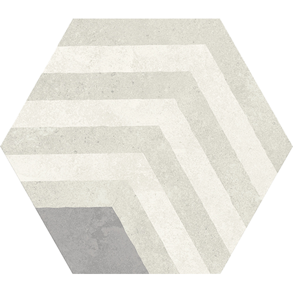 carrelage hexagonal Chicago corner 22.8 x 19.8cm, Grès cérame, pour intérieur et extérieur