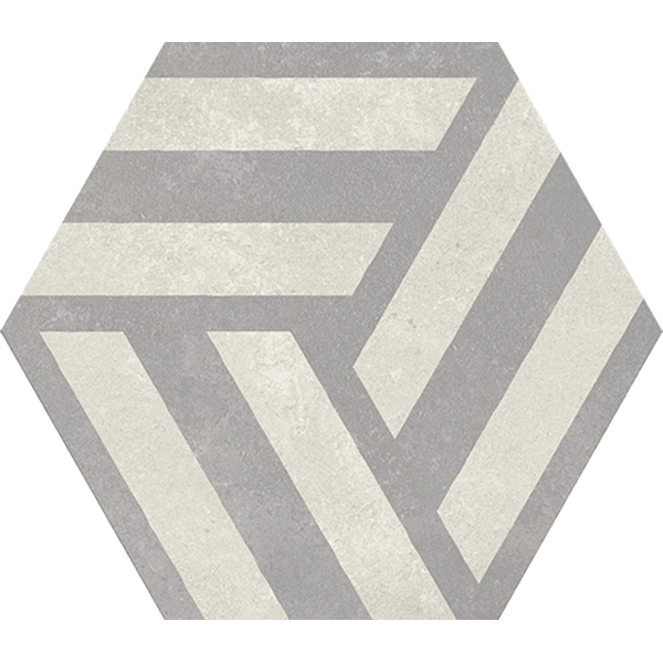 carrelage hexagonal Chicago diamond 22.8 x 19.8cm, Grès cérame, pour intérieur et extérieur