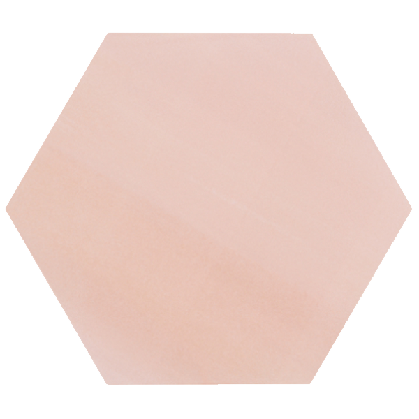 Meraki Base Rosa Hexagonal 22.8 x 19.8cm, Grès cérame, pour intérieur et extérieur