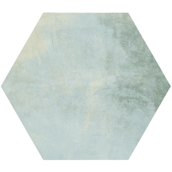 carrelage hexagonal Oasis Aquamarina 33 x 28.5cm, Grès cérame, pour intérieur et extérieur