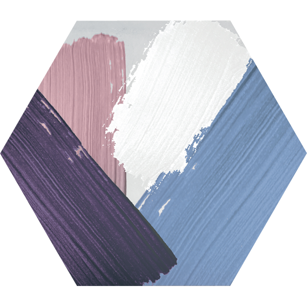 carrelage hexagonal Rothko Mix Colors 25 x 22cm, Grès cérame, pour intérieur et extérieur